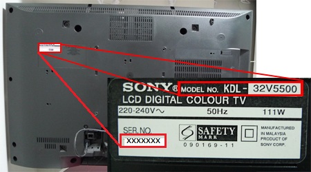 sony vaio serial number